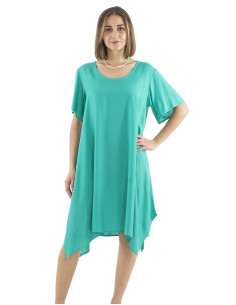 Robe viscose unie manches courtes Mama 2