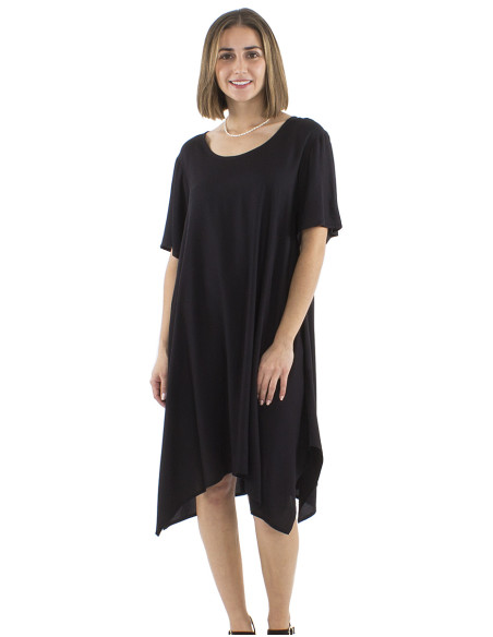 Robe viscose unie manches courtes Mama