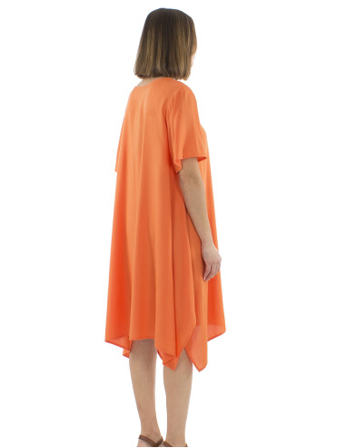 Robe viscose unie manches courtes Mama