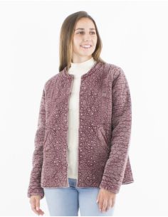 Veste coton matelassée polyester brodée miroirs