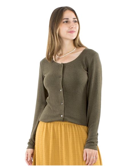 Veste maille boutons