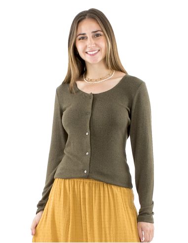 Veste maille boutons