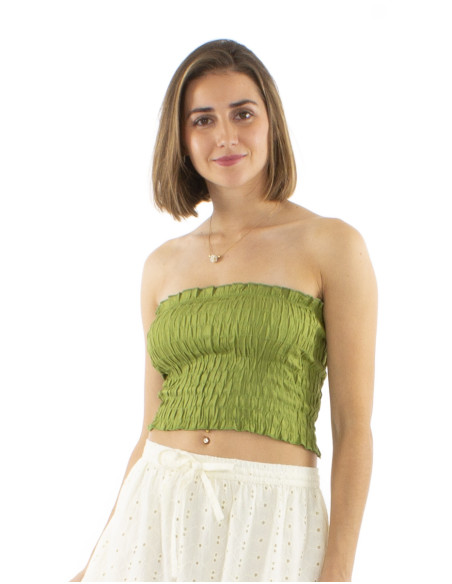 Top viscose bandeau uni élastique