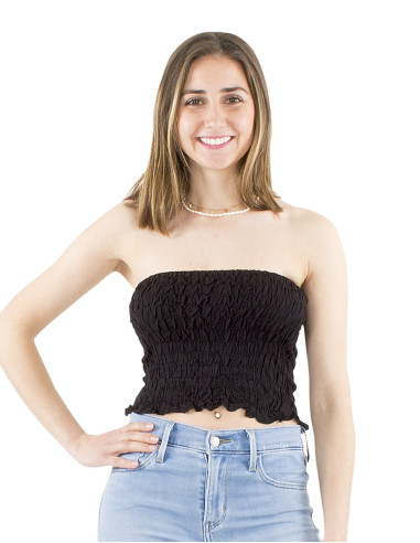 Top viscose bandeau uni élastique