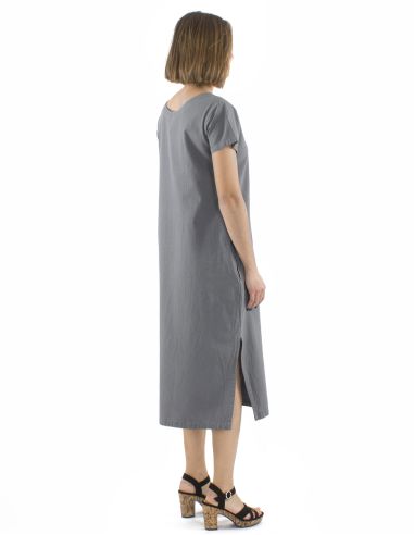 Robe longue coton sw manches courtes