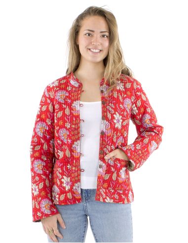 Veste coton réversible 2 imprimés manches longues