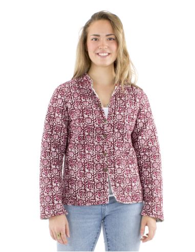 Veste coton réversible 2 imprimés manches longues