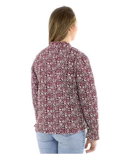 Veste coton réversible 2 imprimés manches longues