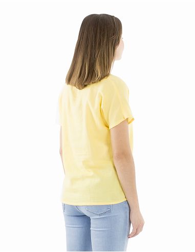 Chemisier coton mousse uni forme col V bout manche