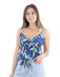 Top viscose bretelle dos élastique imprimé Jade 2