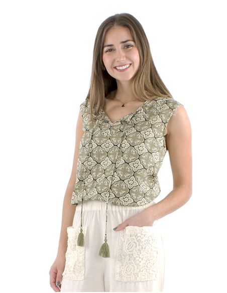 Débardeur coton Block imprimé 3012