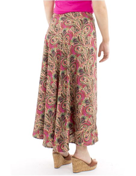 Jupe longue polyester sari portefeuille