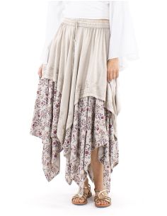 Jupe viscose SW princesse brodée bas pointes 2