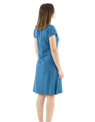 Robe maille 95% coton 5% élasthanne manches courtes
