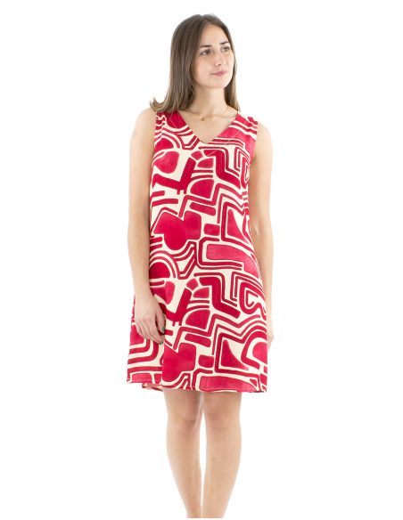 Robe viscose débardeur imprimé Graffiti