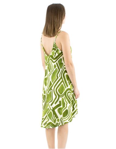 Mini robe viscose straps umbrella imprimé Graffiti