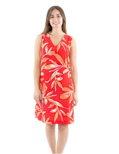 Robe viscose sans manches imprimé Jade