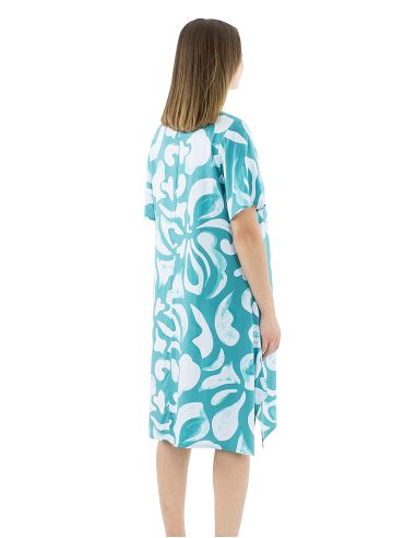 Robe viscose large manches courtes mama imprimé Rumba