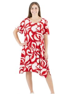 Robe viscose large manches courtes mama imprimé Rumba 2