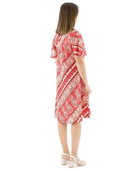 Robe coton block manches courtes biais