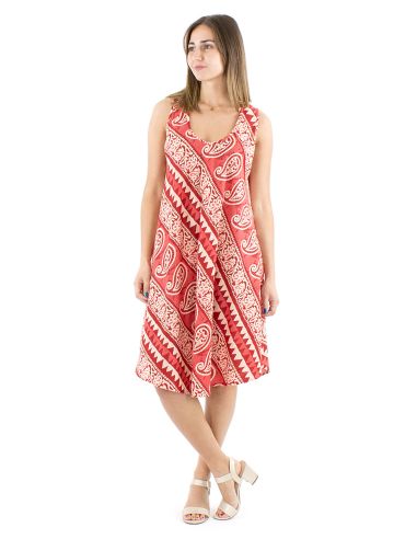 Robe coton block sans manches biais