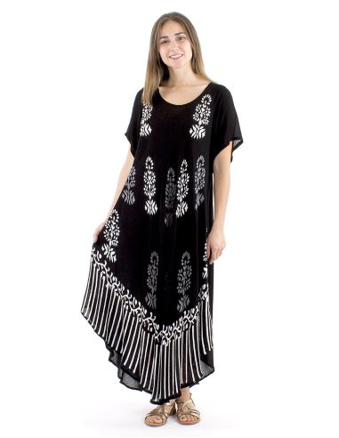 Robe viscose crêpe umbrella manches courtes 120cm