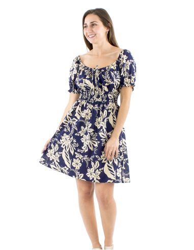Robe coton manches courtes imprimé Althea
