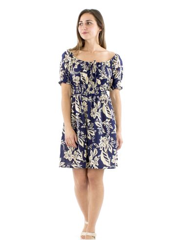 Robe coton manches courtes imprimé Althea