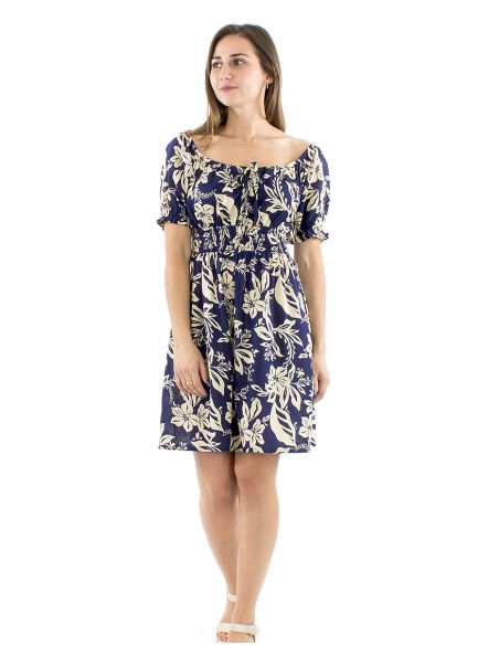 Robe coton manches courtes imprimé Althea