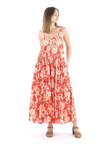 Robe viscose bretelles larges imprimé Althea