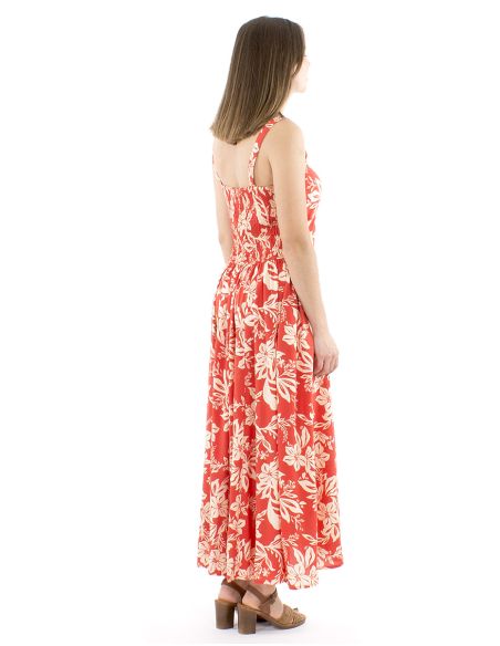 Robe viscose bretelles larges imprimé Althea