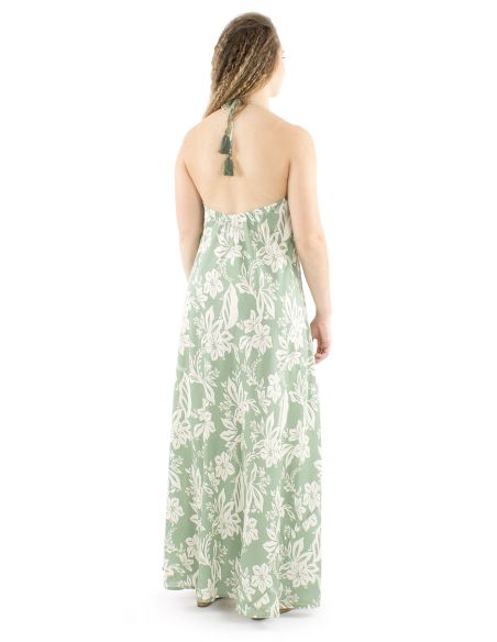 Robe viscose dos nu imprimé Althea