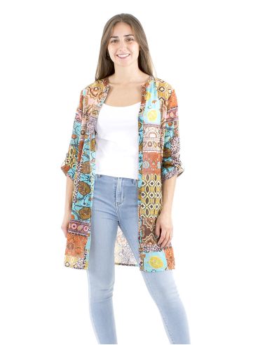 Robe tunique coton voile imprimé Makala