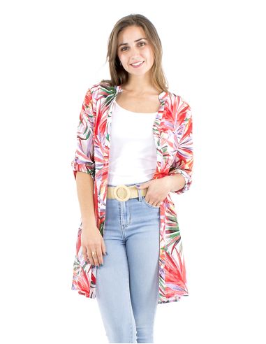 Robe tunique voile coton imprimé Palma