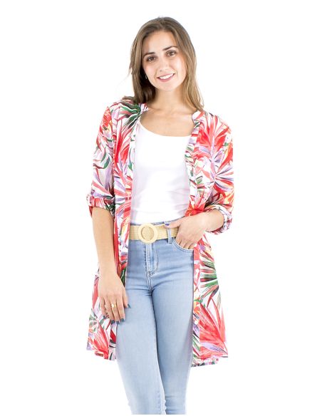 Robe tunique voile coton imprimé Palma