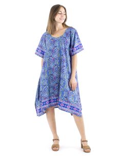 Robe polyester sari manches courtes mama