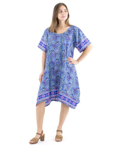Robe polyester sari manches courtes mama