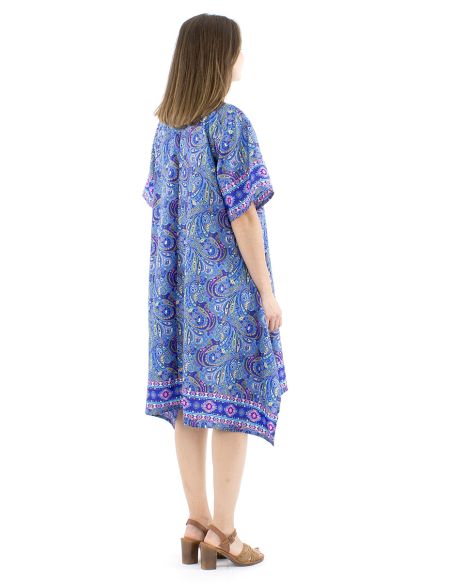 Robe polyester sari manches courtes mama