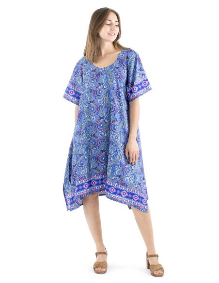 Robe polyester sari manches courtes mama