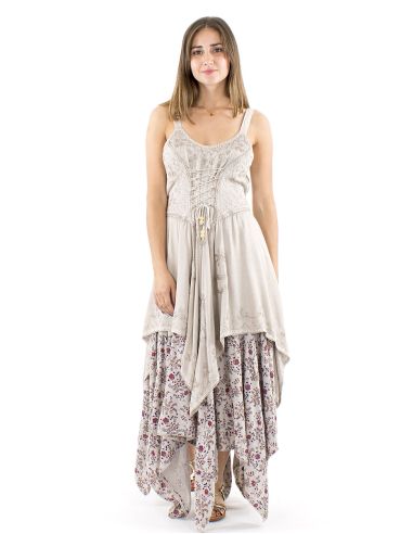 Robe viscose SW princesse brodée bas pointes