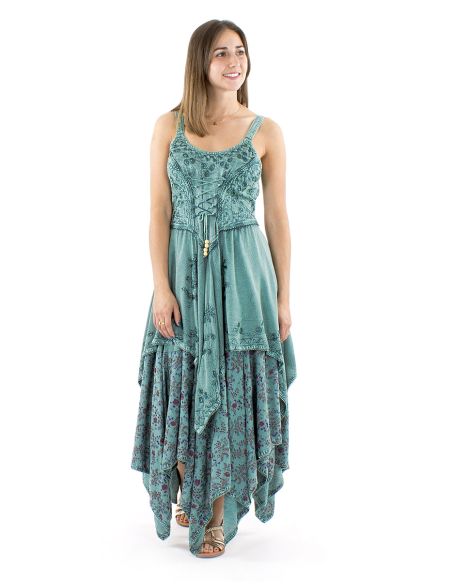Robe viscose SW princesse brodée bas pointes