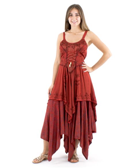 Robe viscose SW princesse brodée bas pointes