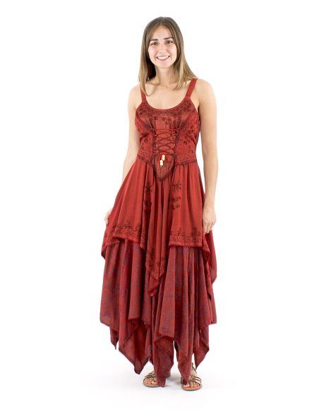 Robe viscose SW princesse brodée bas pointes