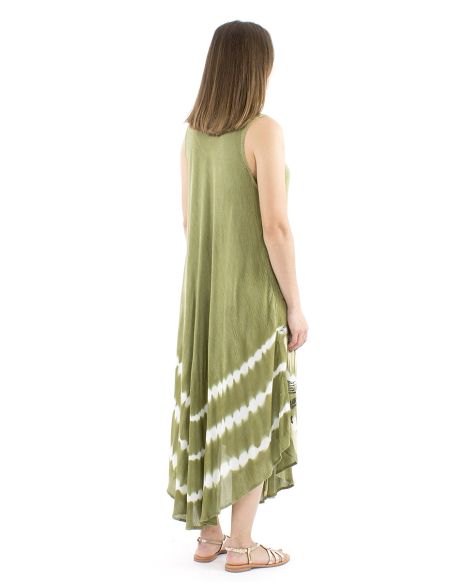 Robe viscose crêpe sans manches SW 120cm