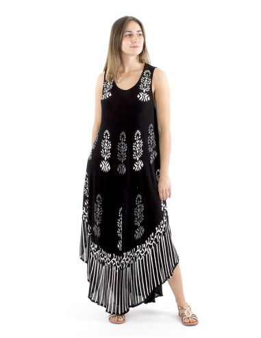 Robe viscose crêpe sans manches 120cm