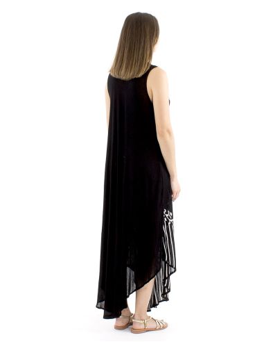 Robe viscose crêpe sans manches 120cm
