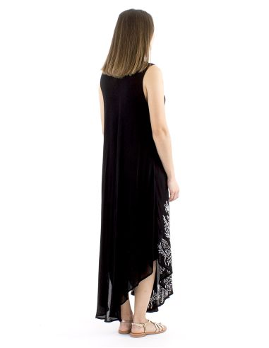 Robe viscose crêpe sans manches 120cm
