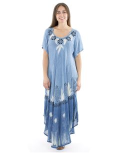 Robe viscose crêpe manches courtes SW 120cm