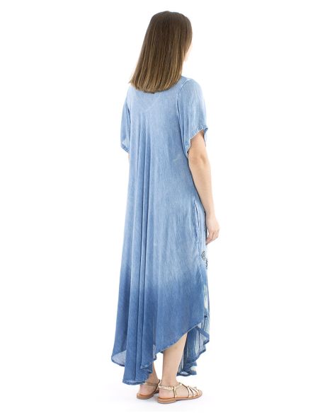 Robe viscose crêpe manches courtes SW 120cm