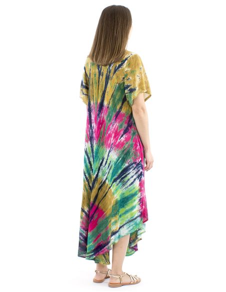 Robe viscose crêpe manches courtes SW 120cm